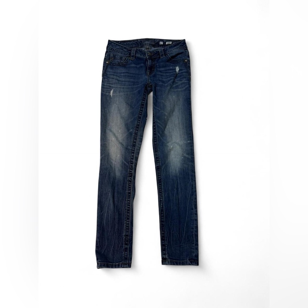 Dark wash mid rise miss me skinny jeans